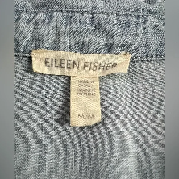 Eileen Fisher Chambray Button Down Shirt - Picture 4 of 11